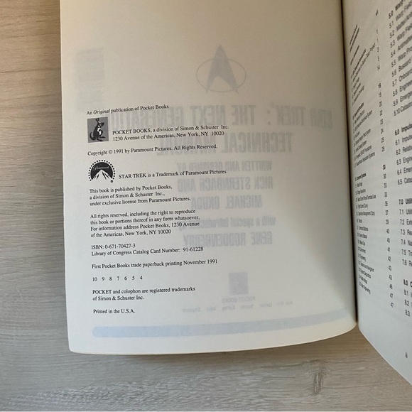 Star Trek The Next Generation Technical Manual Michael Okuda Rick Sternbach 1991 - Picture 8 of 8